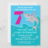 Invitation La morsure de requin de fille invitent la 7ème (Devant)
