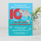 Invitation La morsure de requin invitent la 10ème fête (Debout devant)