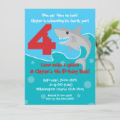 Invitation La morsure de requin invitent la 4ème fête (Debout devant)