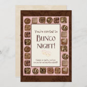 Invitation La mort par l'invitation de partie de Bunco de (Devant / Derrière)