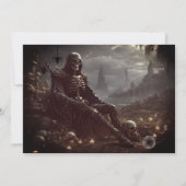 Invitation La Mort Suit L'Invitation Du Parti Halloween (Dos)