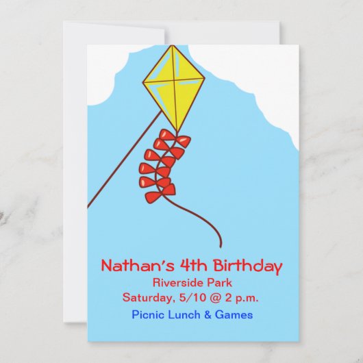 Invitation La mouche veneze un cerf-volant invite (Devant)