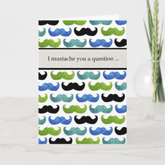 Invitation La moustache I vous une question vous serez mon (Devant)