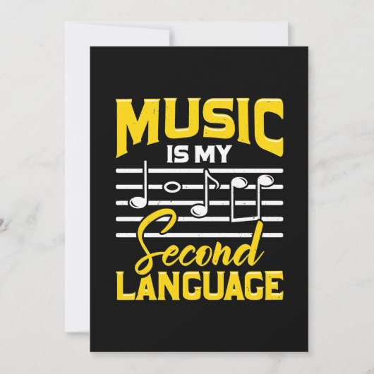Invitation La musique enseignante est ma langue seconde (Devant)
