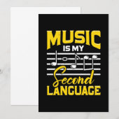 Invitation La musique enseignante est ma langue seconde (Devant / Derrière)
