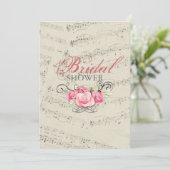 Invitation La musique romantique moderne note la douche (Debout devant)