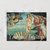 Invitation La naissance de Vénus - art classique par (Devant / Derrière)
