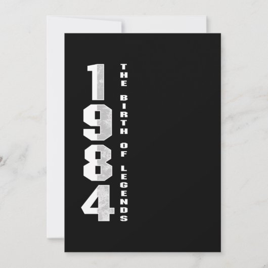Invitation La naissance des légendes 1984 36 e anniversaire C (Devant)