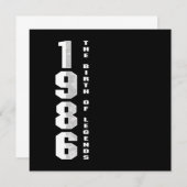 Invitation La naissance des légendes 1986 34 e anniversaire C (Devant / Derrière)