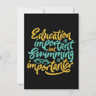 Invitation La natation est important Amusant nageurs Lover Ca