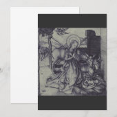 Invitation La Nativité de Noël Stark Ink Art (Devant / Derrière)