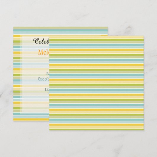 Invitation La nature rayonne (Devant / Derrière)