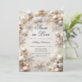 Invitation La neige en amour Fête des mariées de perles de fl (Debout devant)