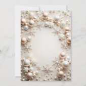 Invitation La neige en amour Fête des mariées de perles de fl (Dos)