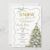 Invitation La neige en amour Fête des mariées d'hiver (Devant)