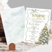 Invitation La neige en amour Fête des mariées d'hiver