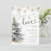 Invitation La neige en amour Fête des mariées Snowflakes hive (Debout devant)