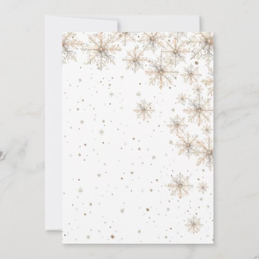 Invitation La neige en amour Fête des mariées Snowflakes hive (Dos)