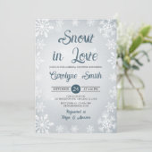 Invitation La neige en amour Les flocons de neige Fête des ma (Debout devant)