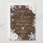 Invitation La neige en hiver dans l'amour Fête des mariées de (Devant)