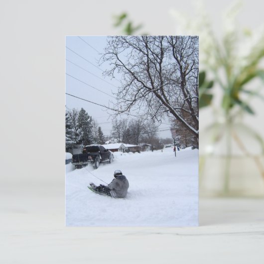 Invitation la neige. l'hiver. (Debout devant)