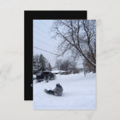 Invitation la neige. l'hiver. (Devant / Derrière)