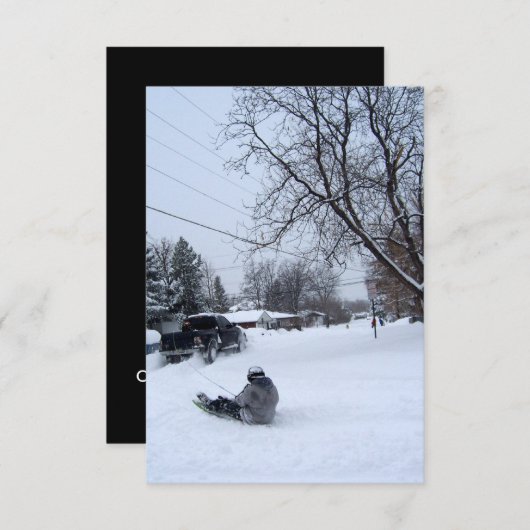 Invitation la neige. l'hiver. (Devant / Derrière)