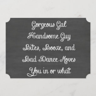 Invitation La Nourriture, La Booze Et La Mauvaise Danse Dépla