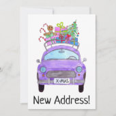 Invitation La Nouvelle Address Purple Car (Devant)