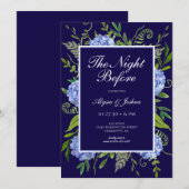 Invitation La Nuit Avant Blue Hydrangea (Devant / Derrière)