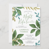 Invitation La nuit avant d'épouser l'invitation de feuillage (Devant)