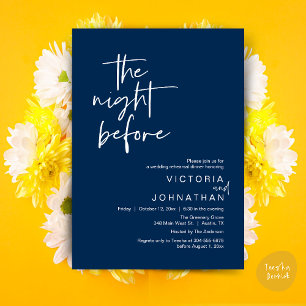 Invitation La Nuit Avant, Dîner de Répétition de Mariage