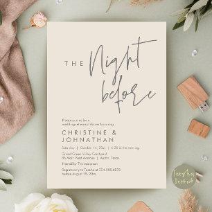 Invitation La Nuit Avant, Dîner de Répétition de Mariage Casu