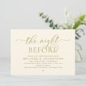 Invitation La Nuit Avant, Dîner de Répétition de Mariage Chic (Debout devant)