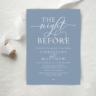 Invitation La Nuit Avant, Dîner de Répétition de Mariage Chic