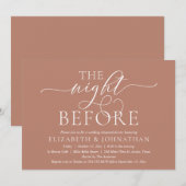 Invitation La Nuit Avant, Dîner de Répétition de Mariage Mode (Devant / Derrière)