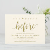 Invitation La Nuit Avant, Dîner de Répétition de Mariage Mode (Debout devant)