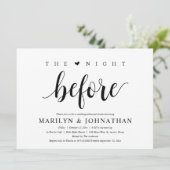 Invitation La Nuit Avant, Dîner de Répétition de Mariage Mode (Debout devant)