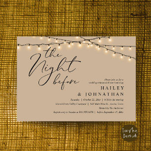 Invitation La Nuit Avant, Dîner de Répétition de Mariage Mode