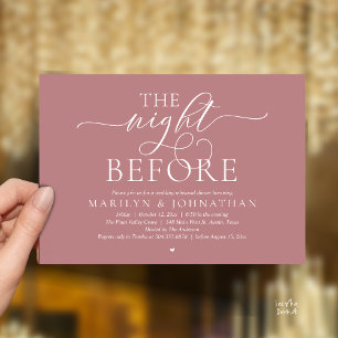 Invitation La Nuit Avant, Dîner de Répétition de Mariage Mode