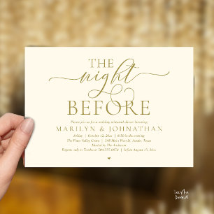 Invitation La Nuit Avant, Dîner de Répétition de Mariage Mode