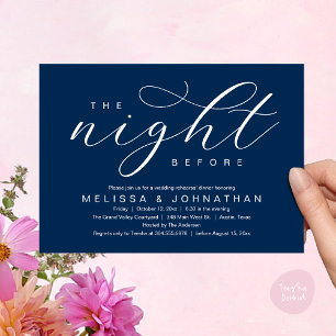 Invitation La Nuit Avant, Dîner de Répétition de Mariage Mode
