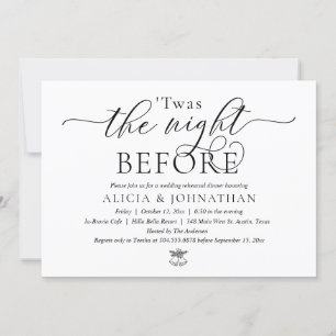 Invitation La Nuit Avant, Dîner de Répétition de Mariage Mode