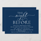 Invitation La Nuit Avant, Dîner de Répétition de Mariage Mode (Devant / Derrière)