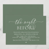 Invitation La Nuit Avant, Dîner De Répétition Mariage (Devant / Derrière)