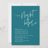 Invitation La Nuit Avant, Dîner Décontracté de Répétition de (Devant)