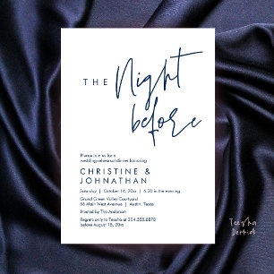 Invitation La Nuit Avant, Dîner Décontracté de Répétition de 