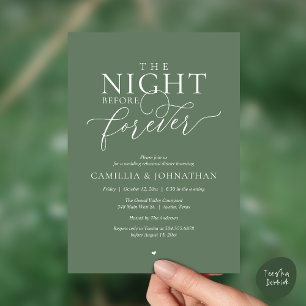 Invitation “La Nuit Avant Forever” Vert Sauge Répétition