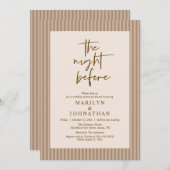 Invitation La nuit avant la répétition classique du Mariage n (Devant / Derrière)