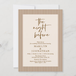 Invitation La nuit avant la répétition classique du Mariage n